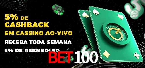 Promoções do cassino ao Vivo bet100